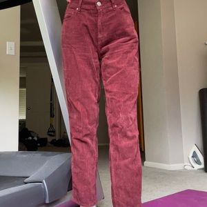 Pacsun Maroon corduroy mom jeans